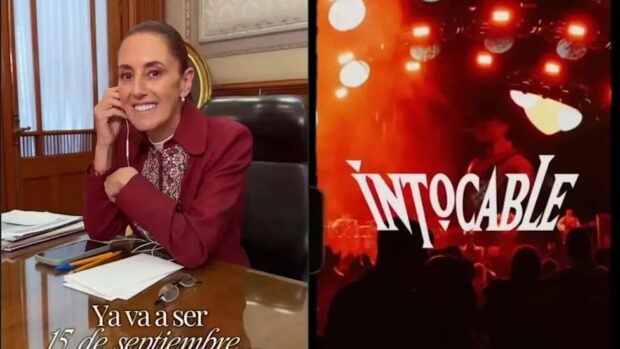 Así anunció Sheinbaum el concierto de Intocable en el Zócalo este 15 de septiembre