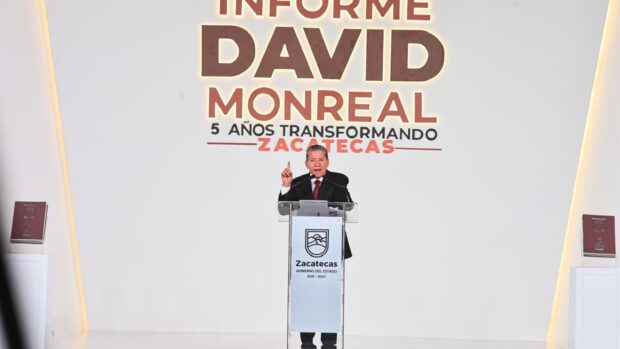 David Monreal presume el nuevo rostro de Zacatecas: menos pobreza y 96% menos homicidios